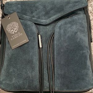 NWT Vince Camuto suede and leather crossbody